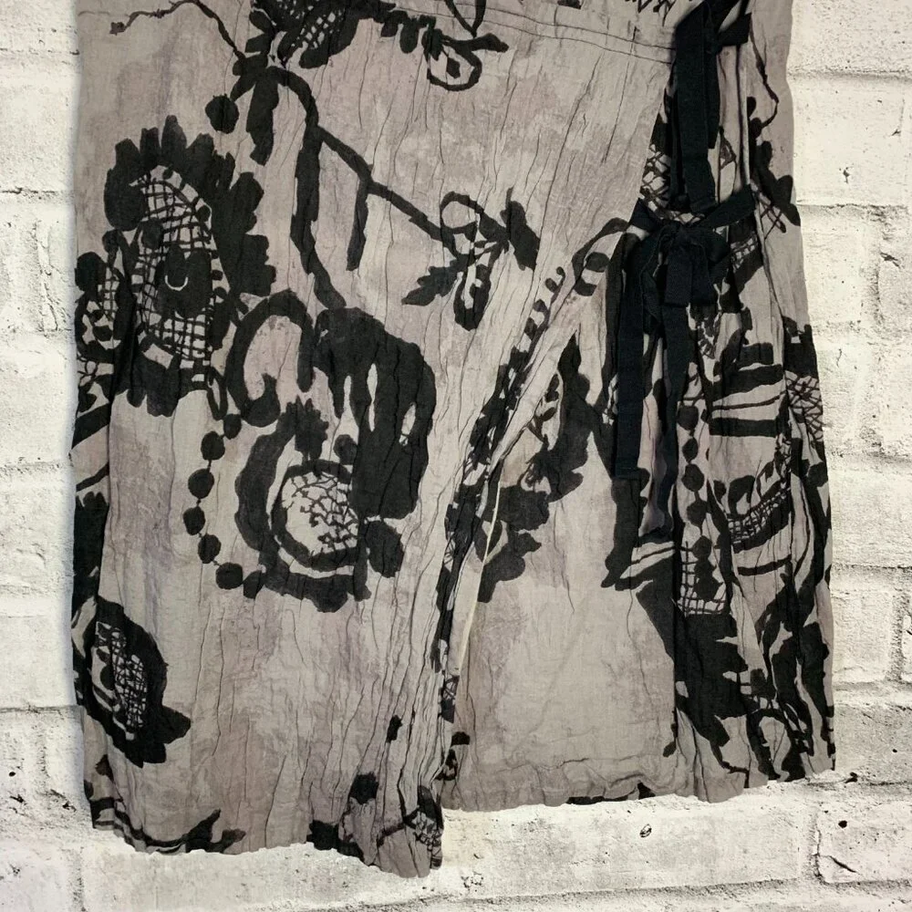 Summum Floral Faux Wrap Lagenlook Skirt - Picture 4 of 12